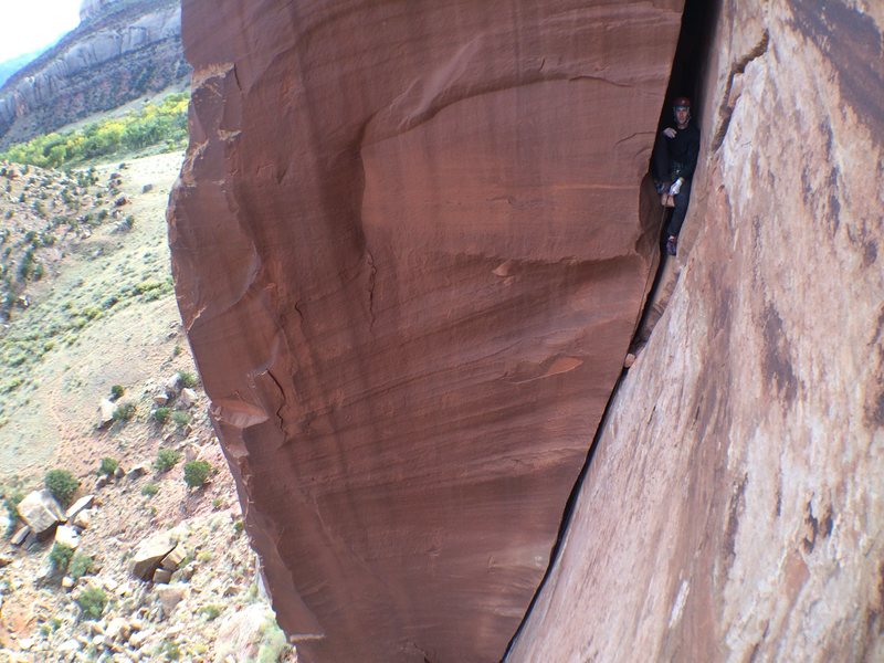 Rock Climb 5.10 Corner, Indian Creek