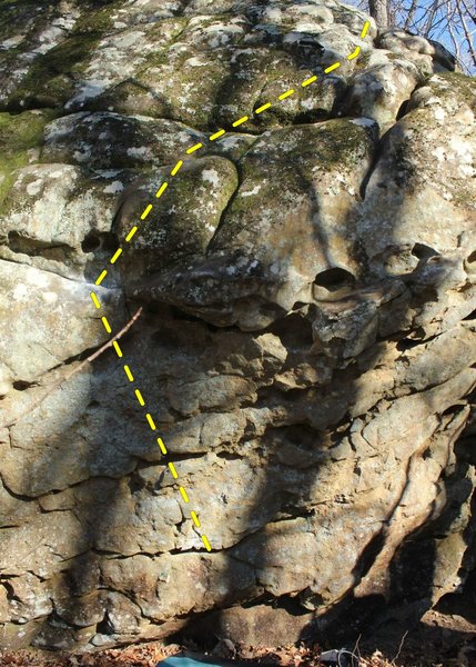 left side of boulder