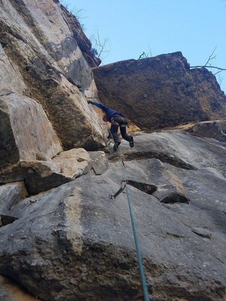 Does anyone know what climb this is? It's far left from the Spiral Staircase...pretty fun, great holds.