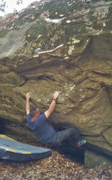 Cogi two moves in past the giant hueco starting hold