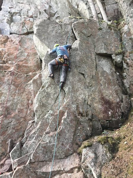 Mike D. on the lower crux.