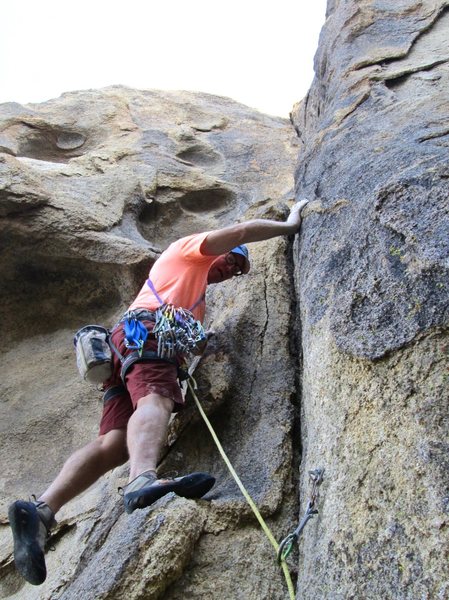 Bolt is clipped, and now ready to slay the upper choss