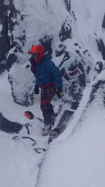 Ryan Hoover at the Eldorado Dean Col rappel