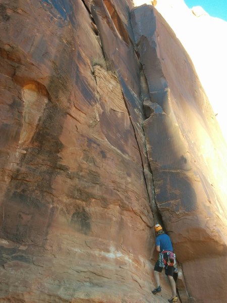 Colin at the bottom of the route