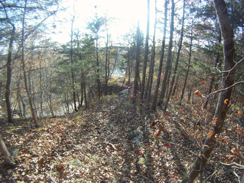 Hike around and through a drainage then back out towards a steep drop