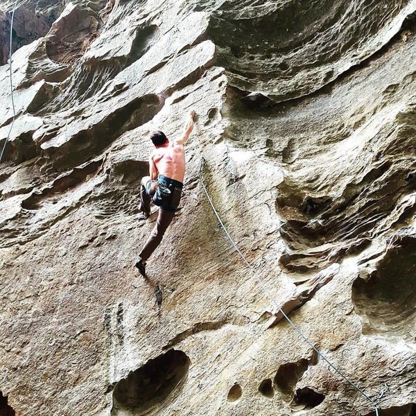 Pulling the crux!