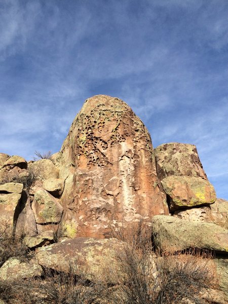 It is pretty big! This can be seen easily from hiking left from the Pocket Traverse Boulder.