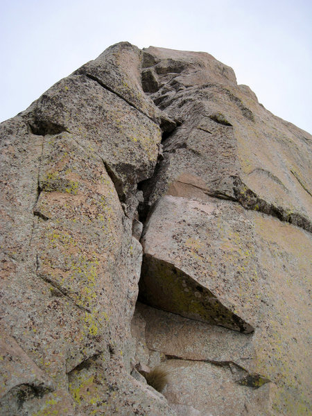 Looking up from the base of the last pitch
