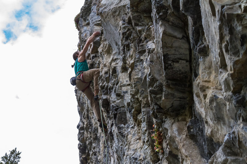 A Rock Climber Rappeling In The Lone Peak Cirque, Wasatch Range Utah 81286914