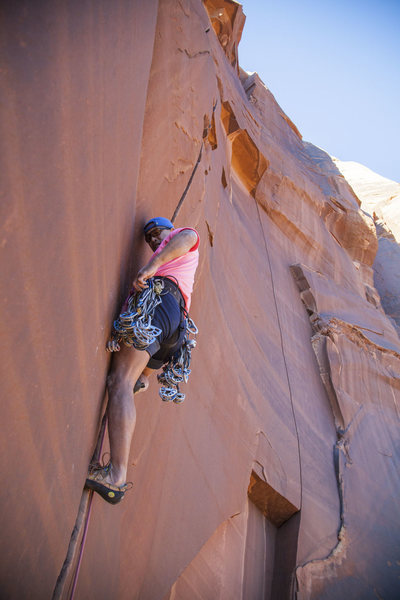 Sean just past the first roof on Sinestra. Still a ways to go.