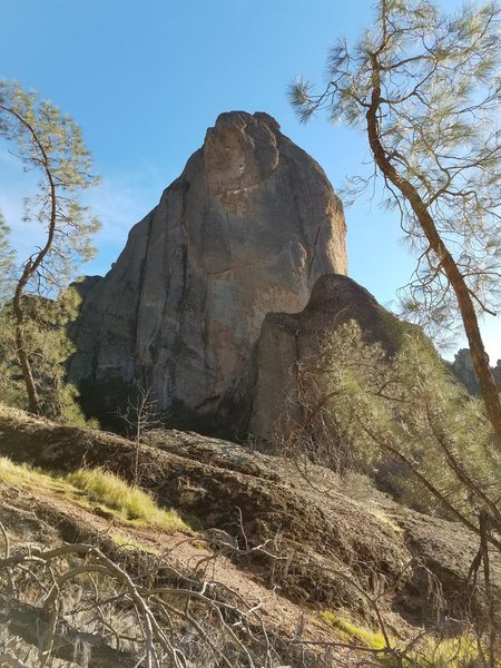 The Citadel. Costanoan ascends the left side of the feature.