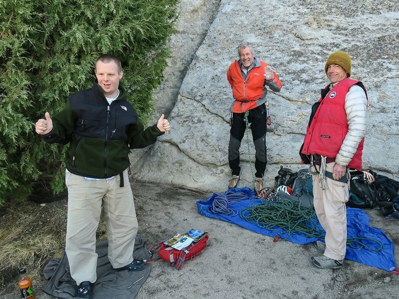 September 2016 climbing at City of Rocks with Andy Cairns (and little Joe)<br>
<br>
Dave Vaughan Photo