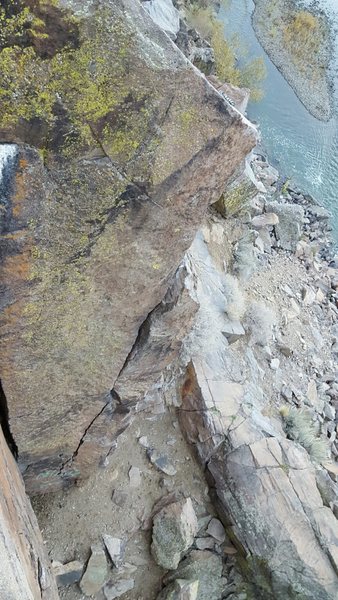Looking down onto Skull & X, Carson River in background.