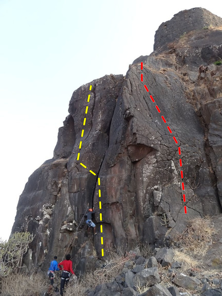 Kalavantini on the left (yellow) and Too Close Too Far on the right (red)