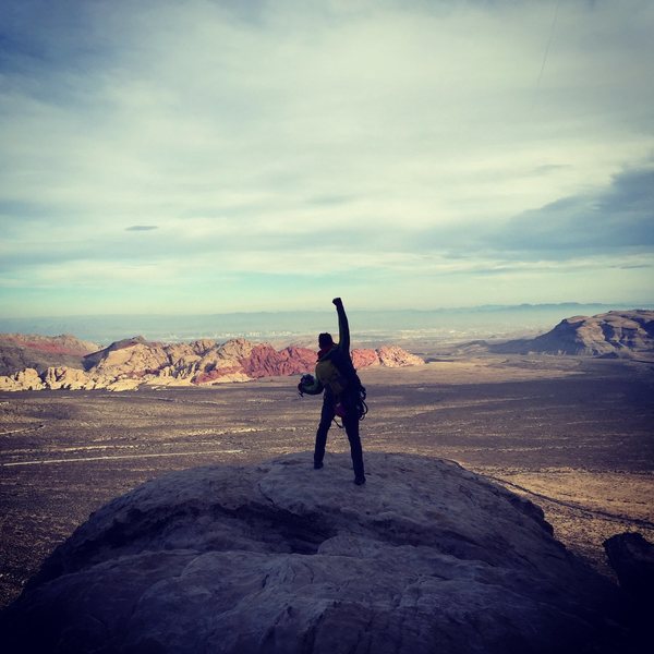 At the top.