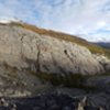 Panorama of the Sunny Side Crag from the approach trail.
