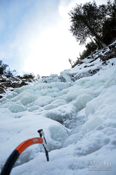 Top of the falls in typical mid-December conditions.