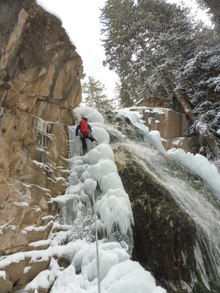 Fourth flow, Hayden Carpenter on lead.<br>
<br>
Photo: Tom Bohanon (December 14, 2016).