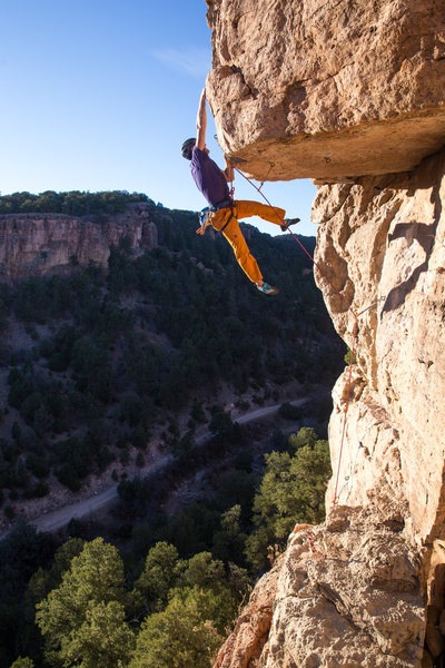 The crux of the route, AKA, the most awesome shooting spot (best route to shoot this is 2 to the right).