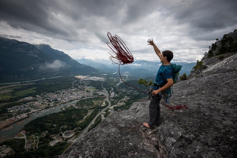 Rock Climbing in The Prow Wall, British Columbia