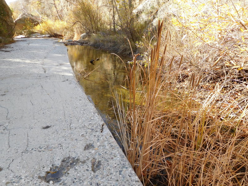 The stream that drains the canyon leading to Fish Creek Narrows.