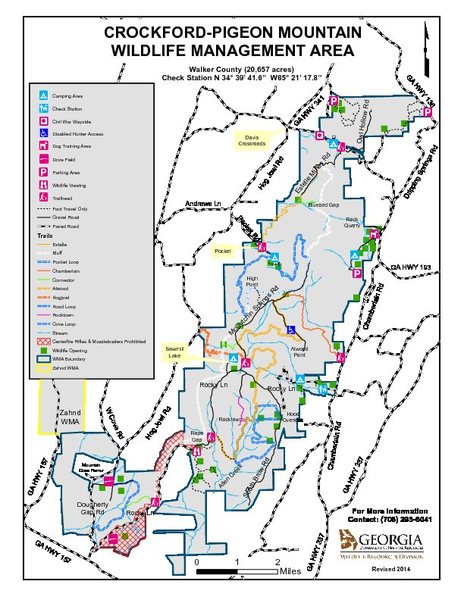 CROCKFORD-PIGEON MOUNTAIN WILDLIFE MANAGEMENT AREA MAP