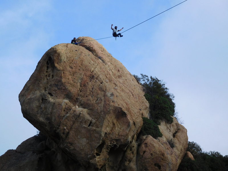 Highliner's playing high above the Corpse Wall.