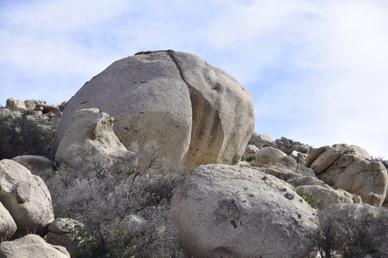 Overhanging finger crack. Hey kids it's only 5.9+.