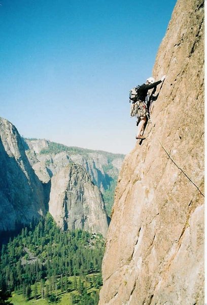 Having fun on East Buttress