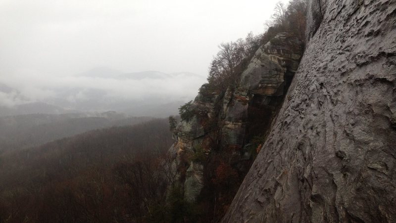 View from the belay station