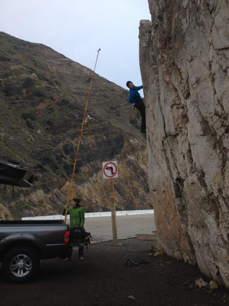 Jeff Constine with the camera pole.