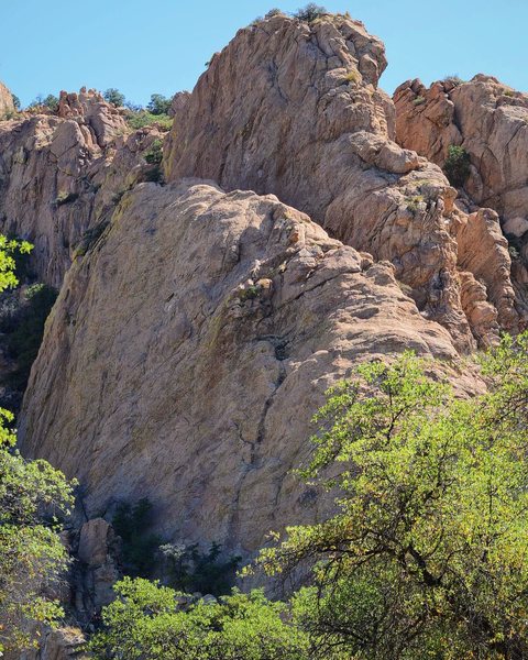 Trad rock as seen from campground