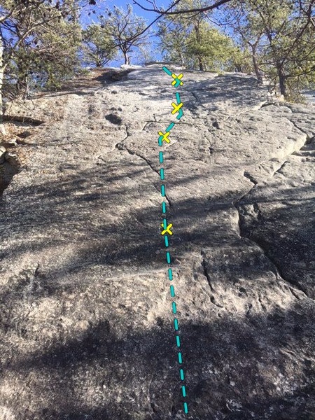 Super fun slab route. Three new leaders were able to onsight it. 