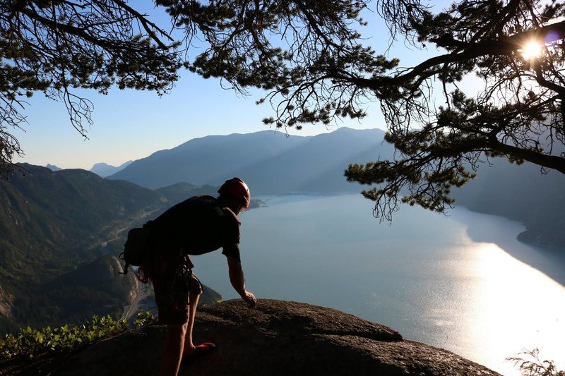 The top of Upper Black Dike as the sun was getting low. Awesome adventure climb.