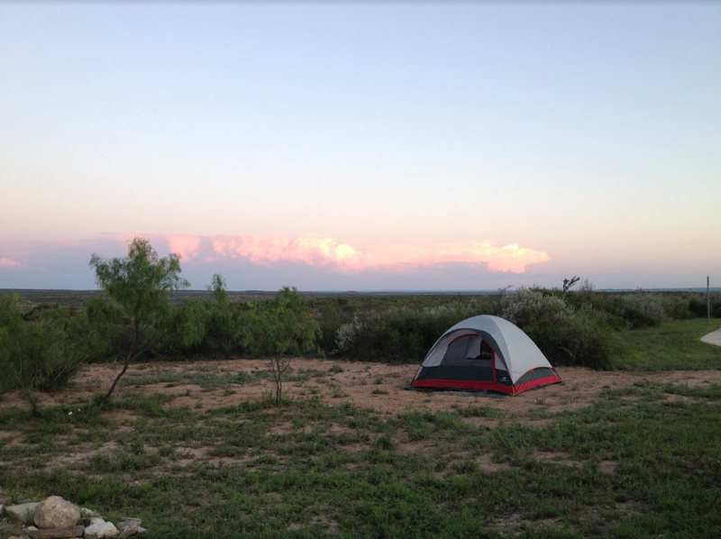 Camping At The Near By Seminole Canyon State Park. On A Clear Day, The Ridge Line Of The Far Off ...