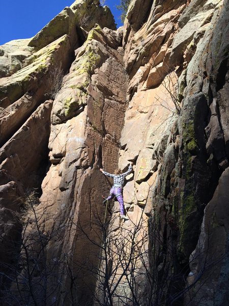 Stephanie on the route.