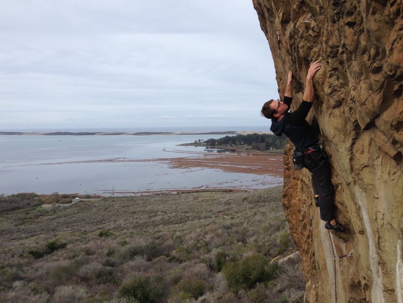 Arthur Wesley testing one of the namesake Brown Smoothies. Photo by Aaron Formella, 01-10-2016