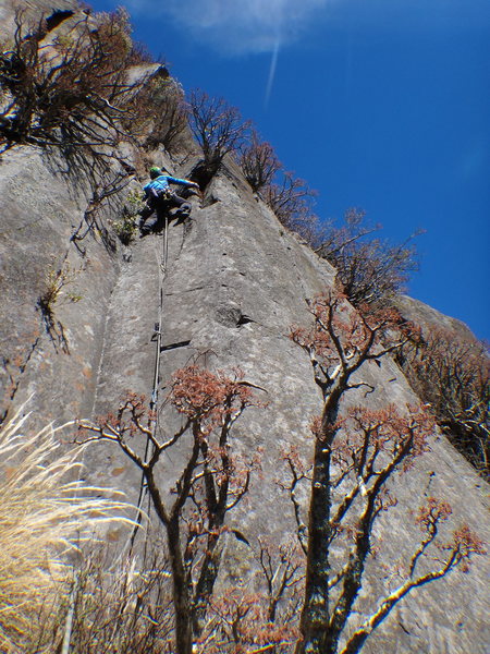 Armando Dattoli climbing La Hercules.<br>
<br>
Photo by Mauricio Herrera Cuadra.