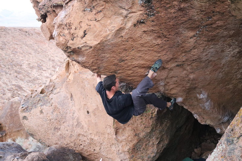 Gavin Galloway getting nearly to the top!