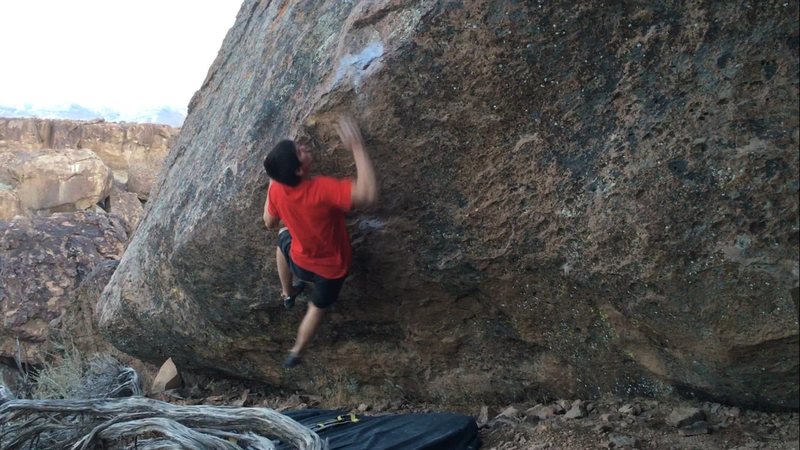 Going for it...<br>
<br>
Climber: Troy Fauteux
