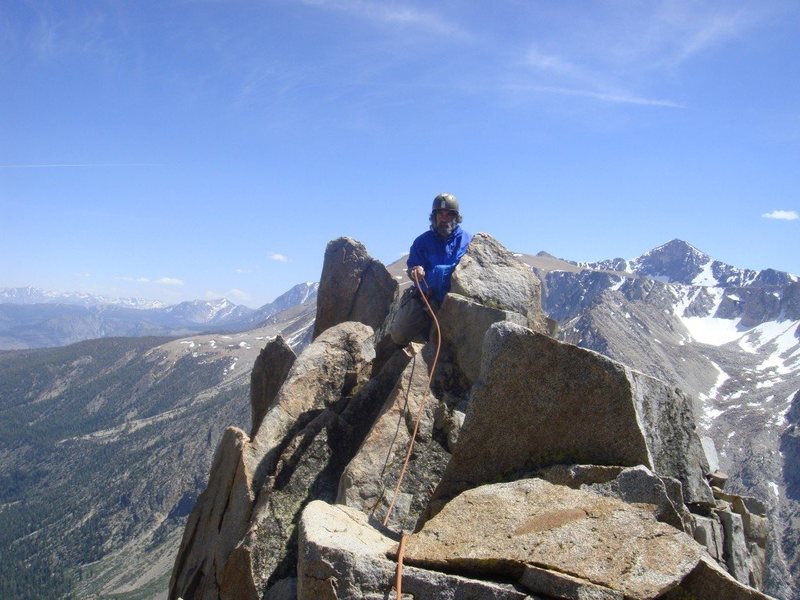 Ed Hartouni on the summit of the North Warren Tower