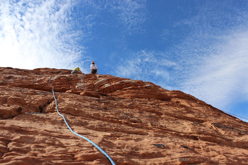 Setting up anchor at the top.