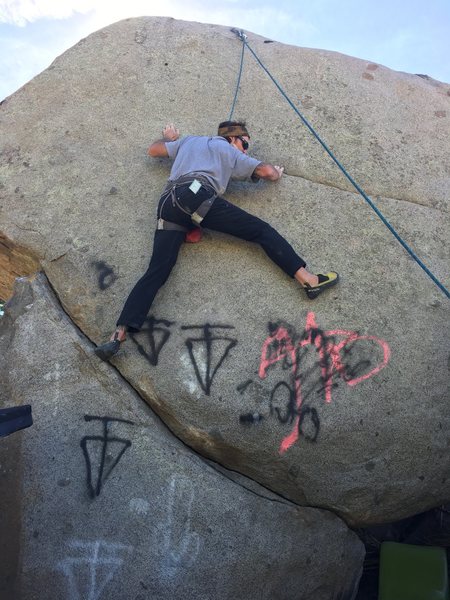 Parking lot boulder