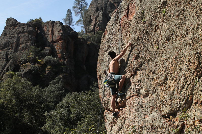 Climbing on top of the crux