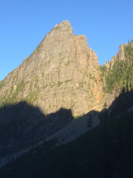 Afternoon sun on the buttress