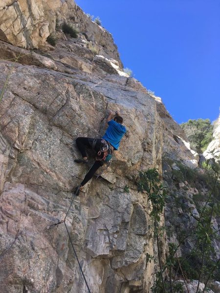 Sticking what can only be called a jagged sloper.