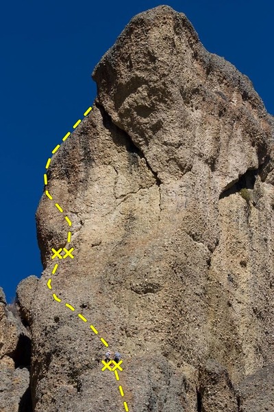Getting ready to take off up the second pitch.<br>
I added a rough topo to this, hopefully it helps someone out a little.