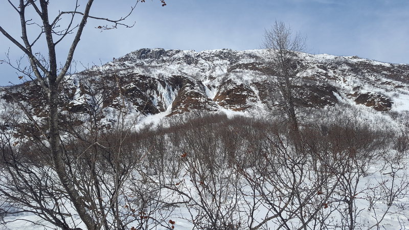 These three routes are located in the small Amphitheater at the center of the photo. It is a great place for beginners to learn how to ice climb and enjoy spectacular views.