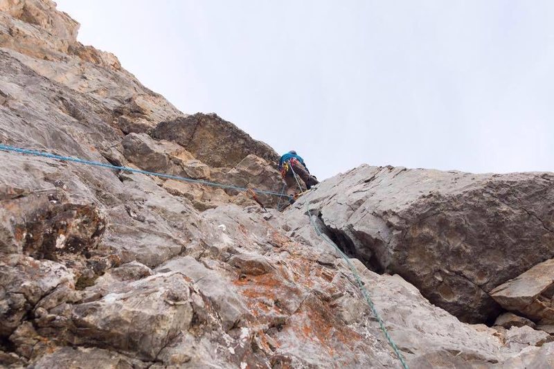 55mph winds blew as I led up the fourth pitch. Don't bring a 4 person party to the top of the fourth it would get a little crowded.