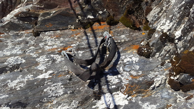 Keep an eye out for can hold anchor bolted into the right side of this route 100 feet below the rim of the canyon.